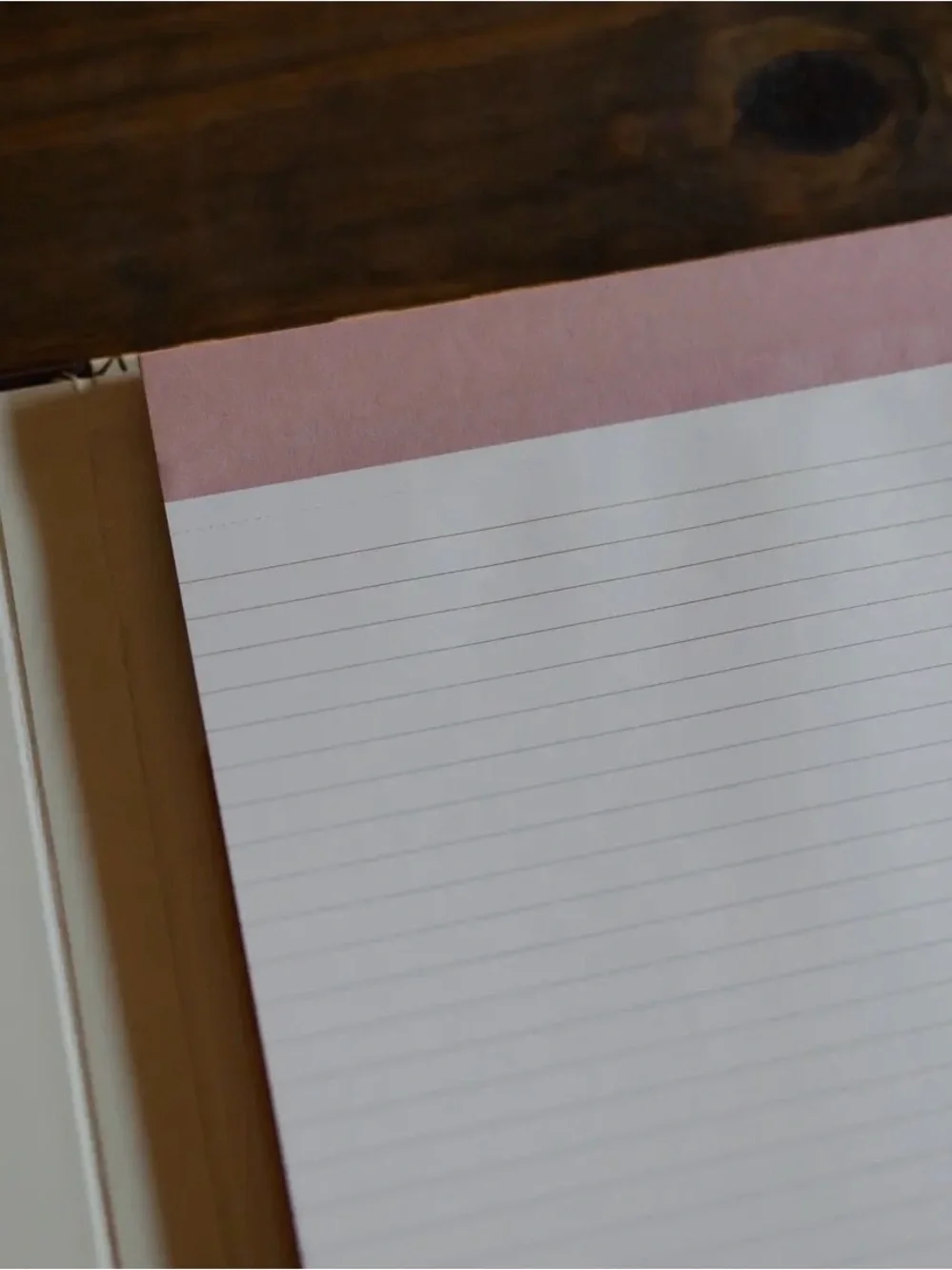 Floral Clipboard Notebook with Gold Clip - White Floral
